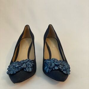 ANTONIO MELANI Navy Floral Heels